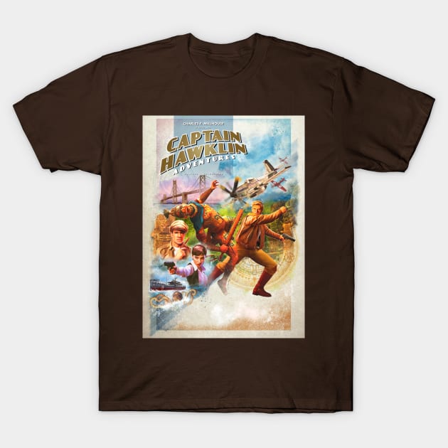 Captain Hawklin Adventures - Omnibus Volume Two T-Shirt by Plasmafire Graphics